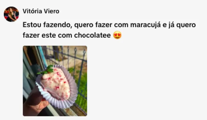 Comentário: estou fazendo, quero fazer com maracujá