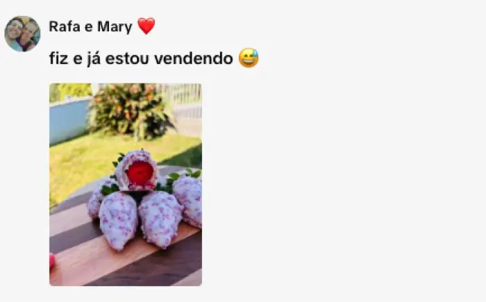 Comentário: fiz e já estou vendendo